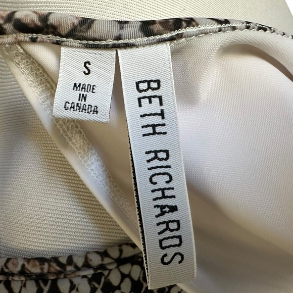 Beth Richards Womens Snake Print Tankini Bikini Swim Top Sz Small Back Cutout - Picture 6 of 6